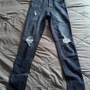 KanCan Distressed Skinny Jeans - Dark Blue